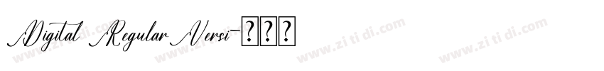 Digital RegularVersi字体转换
